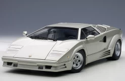 1/18 AUTOart LAMBORGHINI COUNTACH 25th ANNIVERSARY EDITION (SILVER/THE LAST PRODUCED COUNTACH IN MUSEO LAMBORGHINI) Diecast Car Model 74536