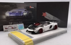1/43 Fuelme Lamborghini Aventador Roadster LB Works 50th Anniversary (White) Diecast Car Model