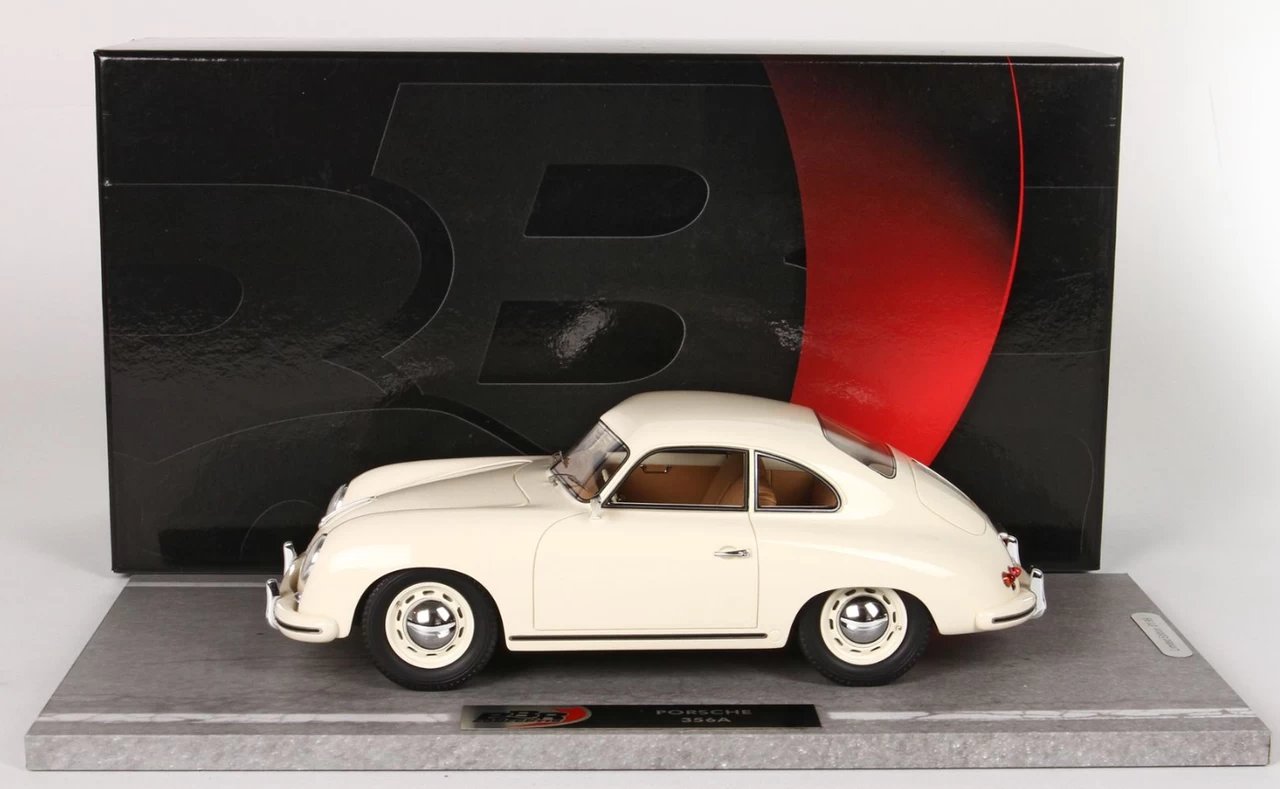 1/18 BBR Porsche 356A 1955 Ivory White Resin Car Model Limited