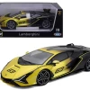 1/18 Bburago Lamborghini Sian FPK37 Hybrid #63 (Black & Yellow) Diecast Car Model