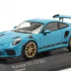 1/43 Porsche 911 (991 II) GT3 RS 2018 (Miami Blue With Golden Rims) Car Model