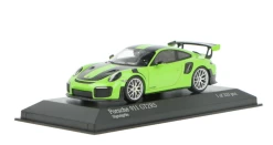 1/43 Minichamps 2018 Porsche 911 (991.2) GT2 RS Weissach Package 2018 (Signal Green With Silver Rims) Car Model