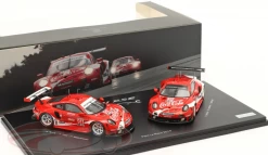 1/43 Dealer Edition 2-Car Set 2019 Porsche 911 RSR Coca-Cola Petit LeMans IMSA #911 Nick Tandy, Frédéric Makowiecki, Patrick Pilet & #912 Earl Bamber, Laurens Vanthoor, Mathieu Jaminet Car Models