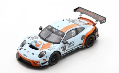 1/43 Spark 2020 Porsche 911 GT3 R GPX Racing Gulf #40 GT World Challenge GPX Racing Romain Dumas, Dennis Olsen, Thomas Preining Car Model