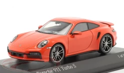 1/43 Minichamps Porsche 911 992 Turbo S (Lava Orange) Car Model