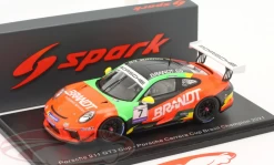 1/43 Spark 2021 Porsche 911 GT3 Cup #7 Champion Porsche Carrera Cup Brazil Miguel Paludo Car Model