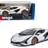 1/18 BBurago Lamborghini Sian FKP 37 (White) Diecast Model Car
