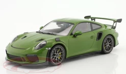 1/18 Minichamps 2019 Porsche 911 (991.2) GT3 RS Weissach Package (Green With Silver Wheels) Car Model