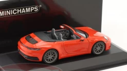 1/43 Minichamps Porsche 911 (992) Carrera 4S Convertible (Lava Orange) Car Model