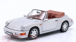 1/18 Norev 1990 Porsche 911 (964) Carrera 2 Convertible (Silver) Diecast Car Model