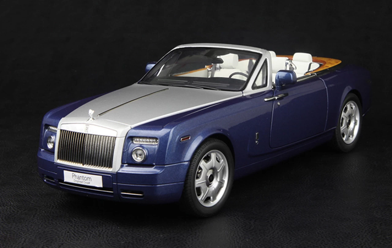 1/18 Kyosho Rolls-Royce Phantom Drophead Coupe (Metropolitan Blue) Diecast Car Model