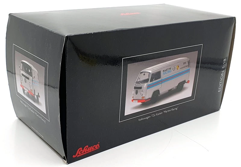 Schuco 1/18 Scale 45 001 7300 - Volkswagen T2a Kasten Martini Racing - Image 5