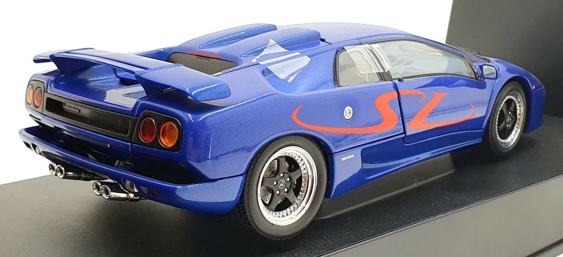 Autoart 1/18 Scale Diecast 70082 - Lamborghini Diablo SV Coupe - Met Blue - Image 2