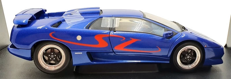 Autoart 1/18 Scale Diecast 70082 - Lamborghini Diablo SV Coupe - Met Blue - Image 3