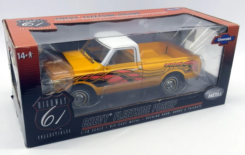 Highway 61 1/18 Scale - 50879 Chevy Fleetside Pickup Yellow Eagle - Image 3