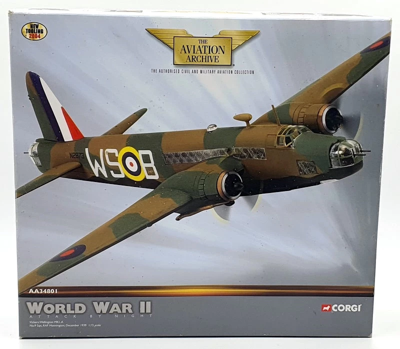 Corgi 1/72 Scale DiecastAA34801 Vickers Wellington MK1.A RAF Honnington 1939 - Image 7