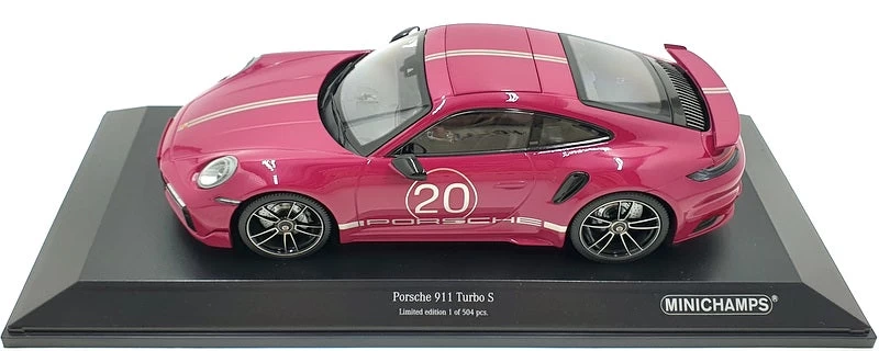 Minichamps 1/18 Scale Diecast 155 069172 - Porsche 911 Turbo S 2021 - Red - Image 3