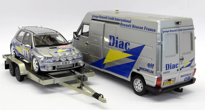 Otto 1/18 Scale OT289B Renault Williams Clio + Traffic Van / Trailer Rally Set - Image 2