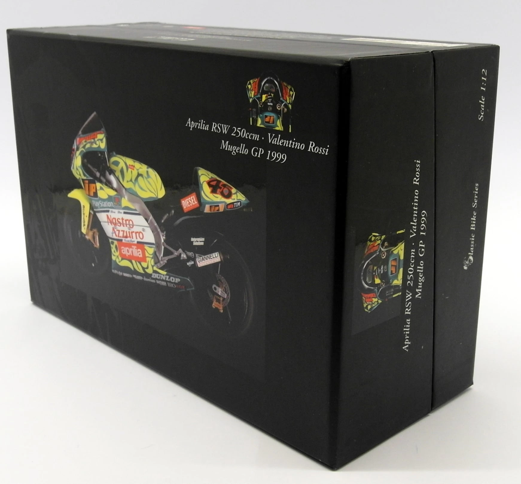 Minichamps 1/12 Scale Diecast 122 990046 Aprilia RSW 250 Mugello GP 99 V. Rossi - Image 2