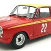 Autoart 1/18 Scale Diecast DC24222A Lotus Cortina #22 Racing Red/Gold With Case