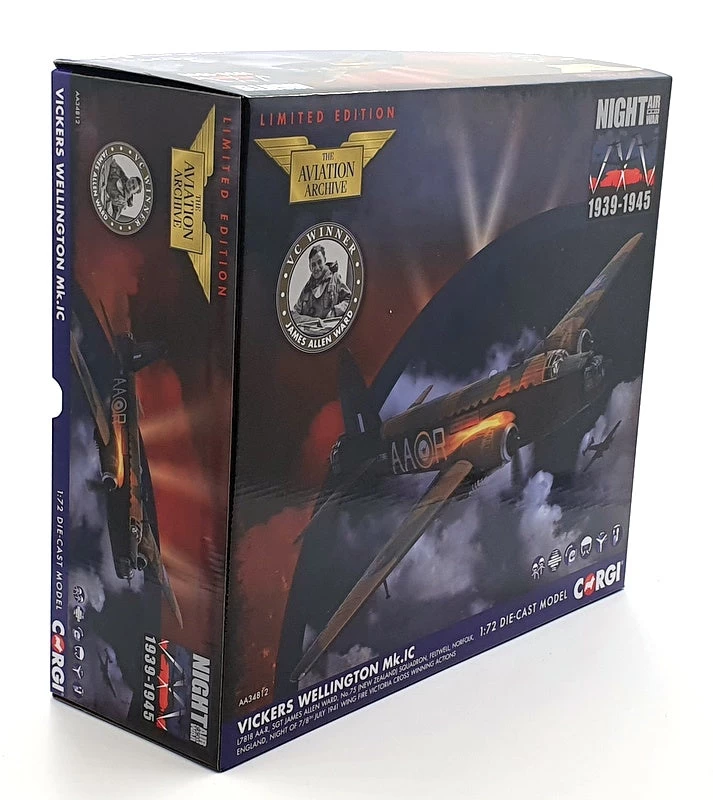 Corgi 1/72 Scale Diecast AA34812 - Vickers Wellington MK.1C WW2 Plane - Image 8