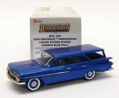Brooklin 1/43 Scale BRK145 - 1959 Chevrolet Brookwood 4-Dr Stn Wagon Harbor Blue