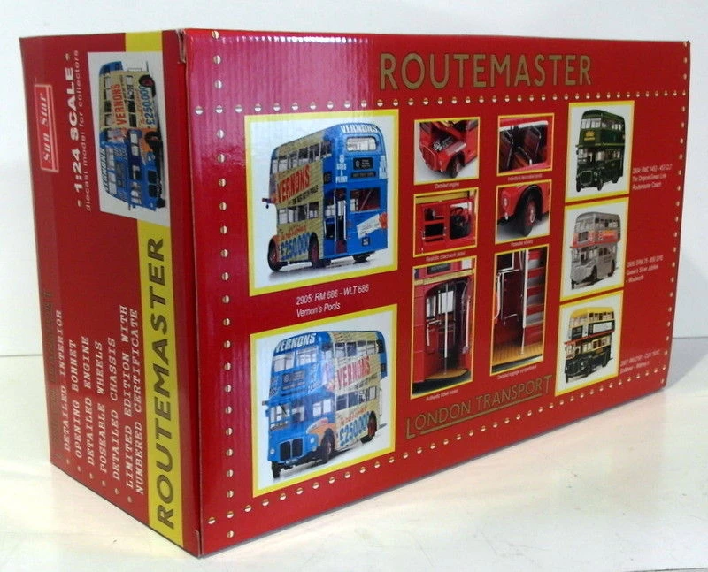 Sunstar 1/24 Scale 2905 - RM 686 - WLT 686 London Transport - Vernons Pools - Image 8