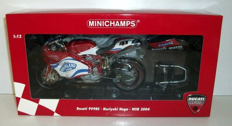 Minichamps 1/12 Scale - 122 040241 Ducati 999RS WSB 2004 Noriyuki Haga Renagade - Image 3