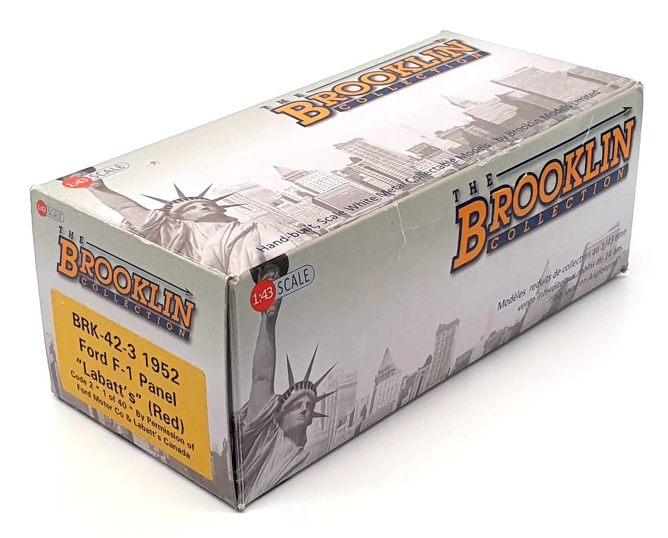Brooklin Models 1/43 Scale BRK42-3 - 1952 Ford F1 Panel Van Labatt's Red 1 Of 40 - Image 5