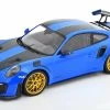 1/18 Minichamps 2018 Porsche 911 (991.2) GT2 RS Weissach Package (Voodoo Blue With Golden Rims) Car Model Limited 111 Pieces