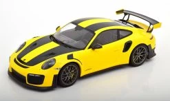 1/18 Minichamps 2018 Porsche 911 (991.2) GT2 RS Weissach Package (Racing Yellow With Silver Rims) Car Model