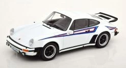 1/18 KK-Scale 1976 Porsche 911 (930) Turbo 3.0 (White With Martini Livery) Diecast Car Model