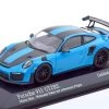1/43 Minichamps 2018 Porsche 911 (991.2) GT2 RS Weissach Package (Miami Blue With Black Wheels) Car Model Limited 222 Pieces