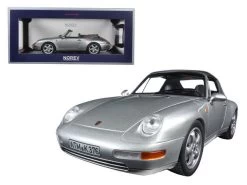 1/18 Norev 1993 Porsche 911 Carrera Cabriolet (Silver) Diecast Model Car