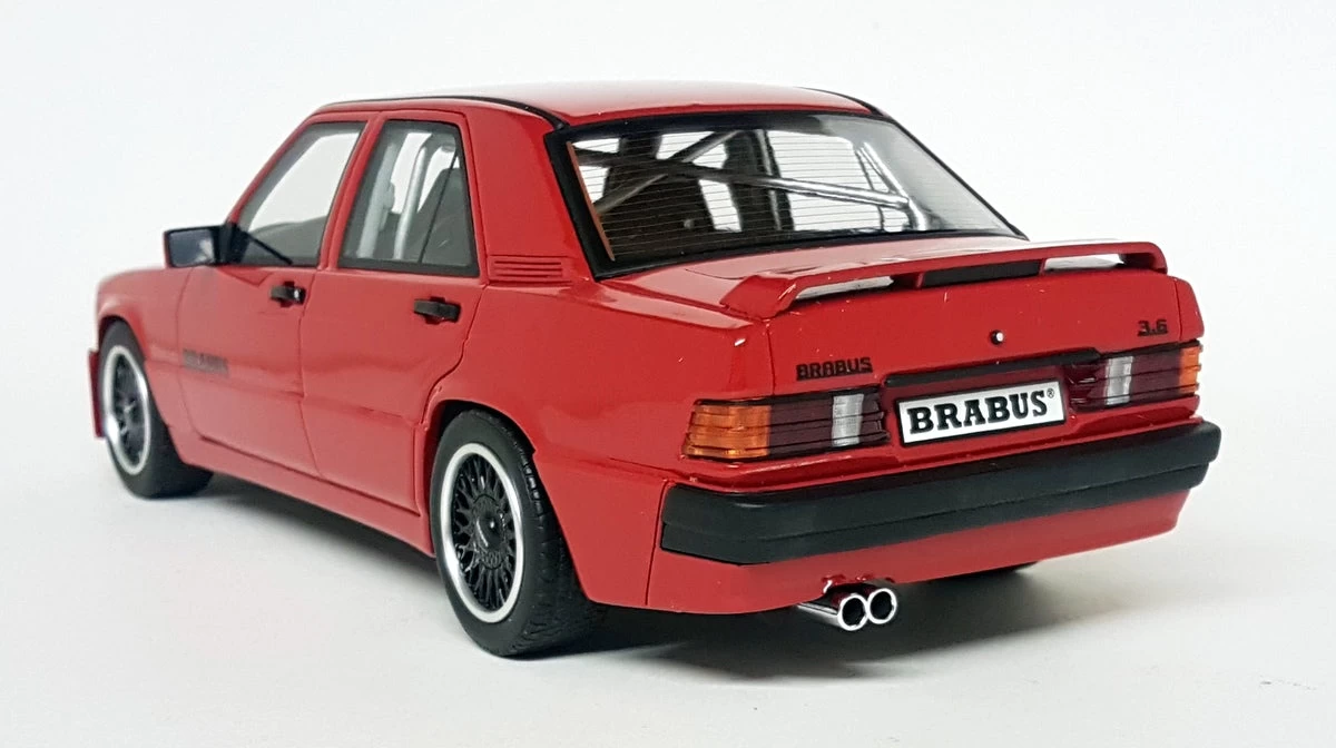 Otto 1/18 Scale Resin - OT674 Brabus 190E 3.6S W201 Signal Red - Image 2
