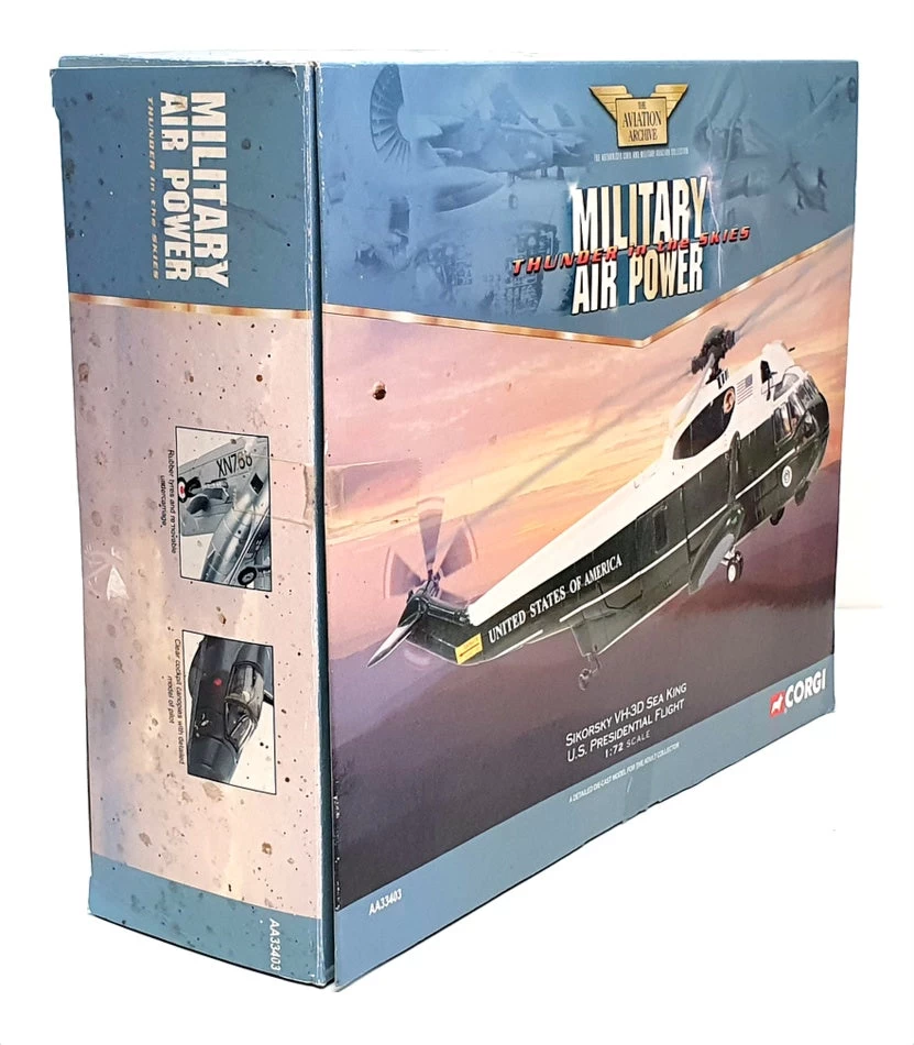 Corgi 1/72 Scale Diecast - AA33403 Sikorsky VH-3D Sea King US Presidential - Image 7