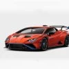 1/18 MR Collection Lamborghini Huracan STO (Arancio Xanto Orange With Blu Nila Frames And Livery) Resin Car Model Limited 25 Pieces