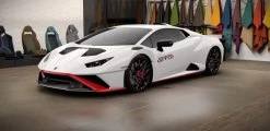 1/18 MR Collection Lamborghini Huracan STO (Bianco Monocerus) Resin Car Model Limited